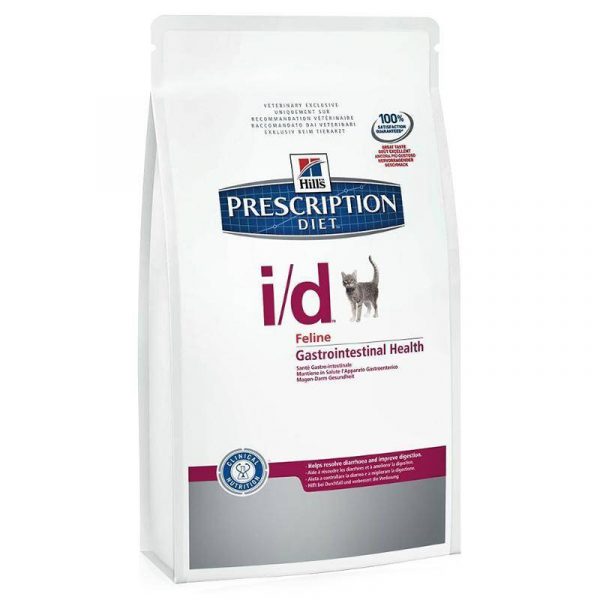 Лечебный сухой корм для кошек Hills Prescription Diet Feline I/D Gastrointestinal Health для лечения и профилактики заболеваний желудочно-кишечного тракта — отзывы