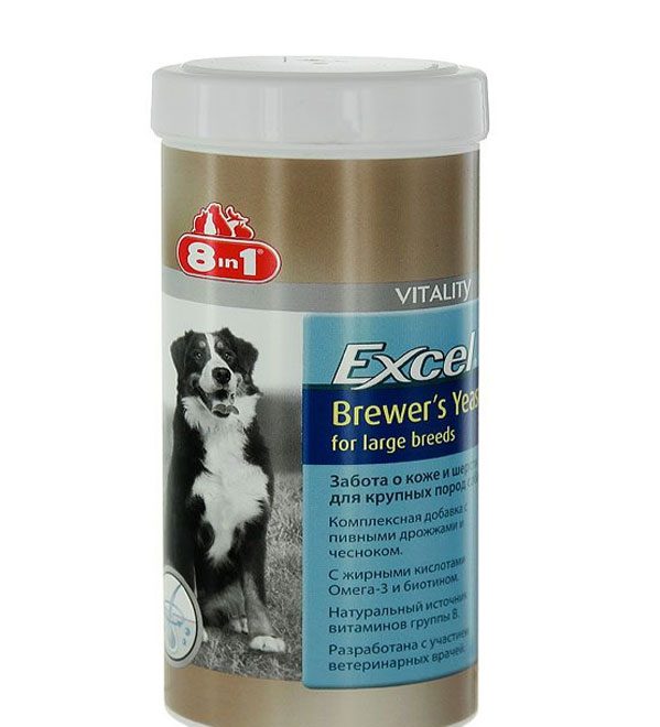 Витамины 8 в 1 Excel Brewers Yeast W / Garlic для собак и кошек — отзывы