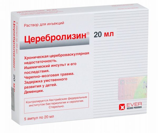 Средства д/улучшения мозгового кровообращения Ever Neuro Pharma Церебролизин — отзывы